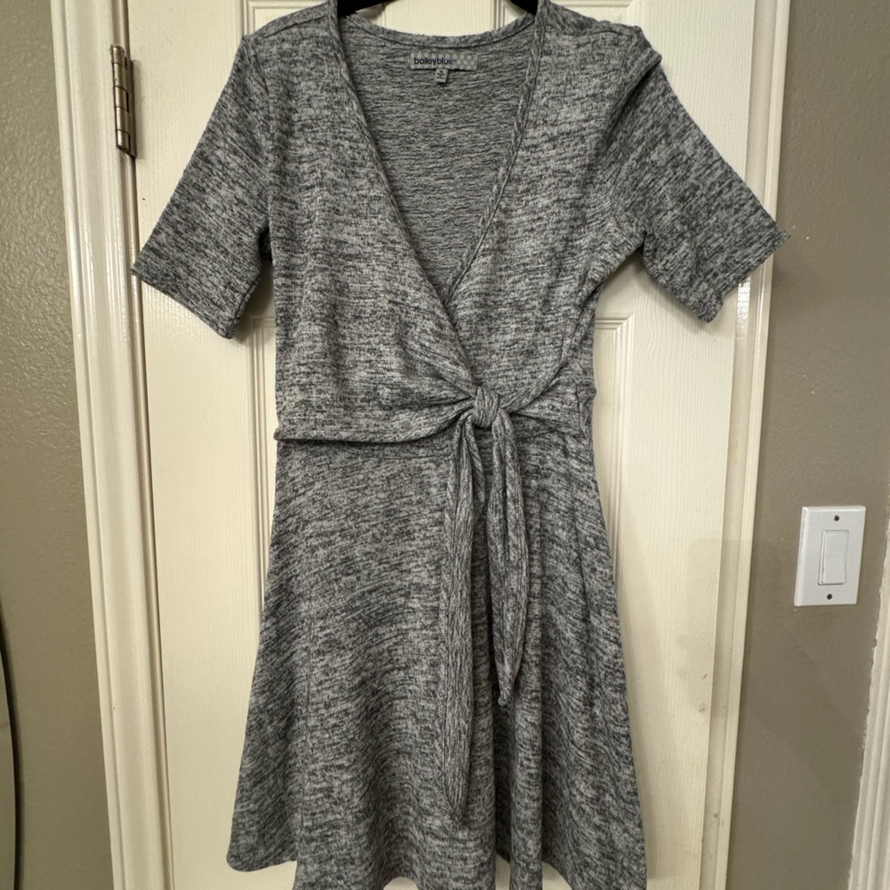 Bailey Blue Heather Gray Wrap Midi Dress